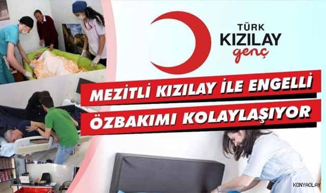 Mezitli Genç Kızılay, yatalak hastaların yanında