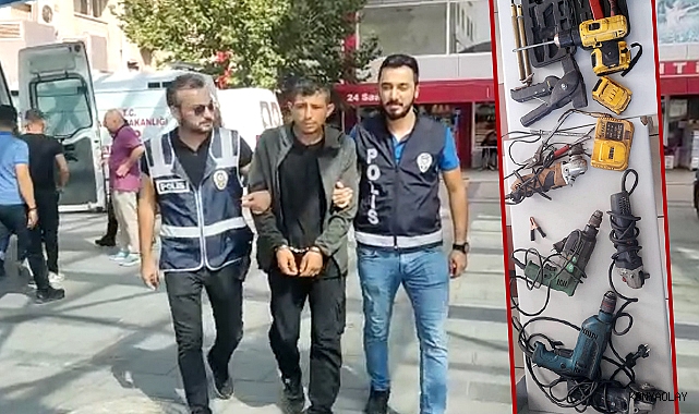 7 suç kaydı bulunan zanlı hırsızlık yaparken yakalandı