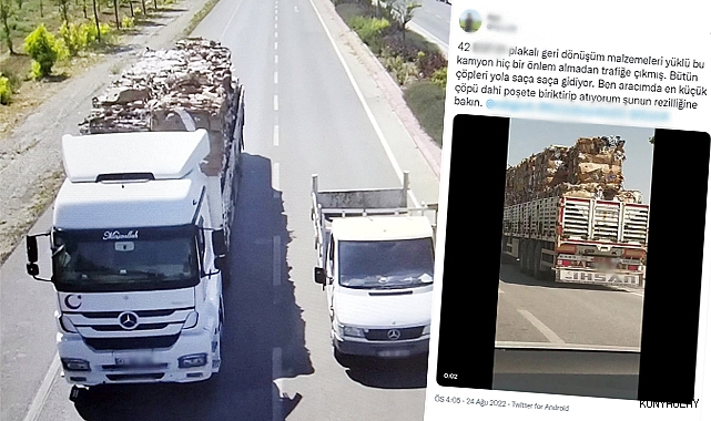 Hem çevreyi kirletti, hem diğer sürücüleri tehlikeye attı
