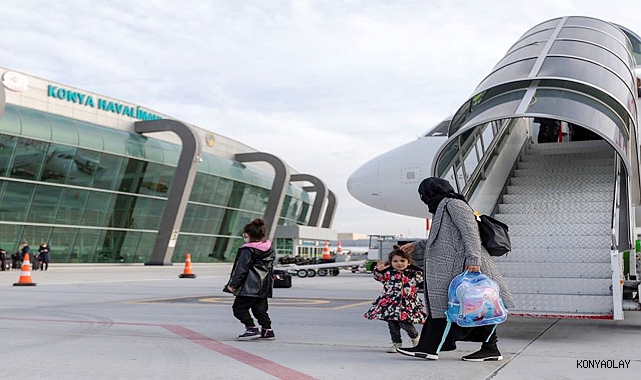 Konya havaalanını Ağustos'ta 103 bin kişi kullandı