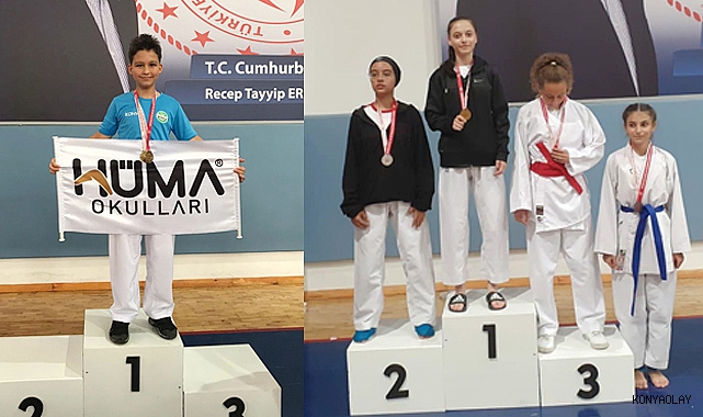 Hüma Okullarında gururlandırılan birincilikler