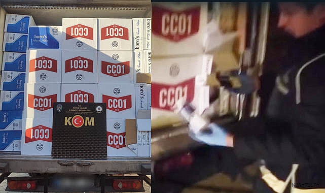 Kargo kamyonuyla kaçakçılık polise takıldı
