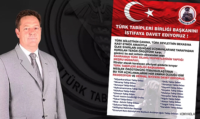 Konya Tabip Odası TTB'yi istifaya çağırdı