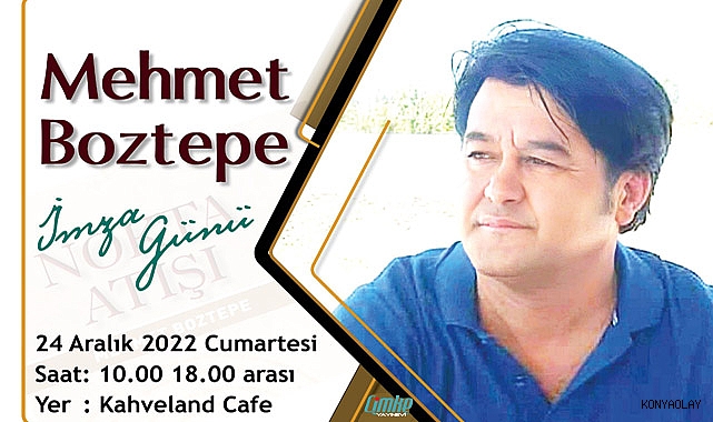 Mehmet Boztepe, yeni kitabının imza gününde okurlarıyla buluşacak
