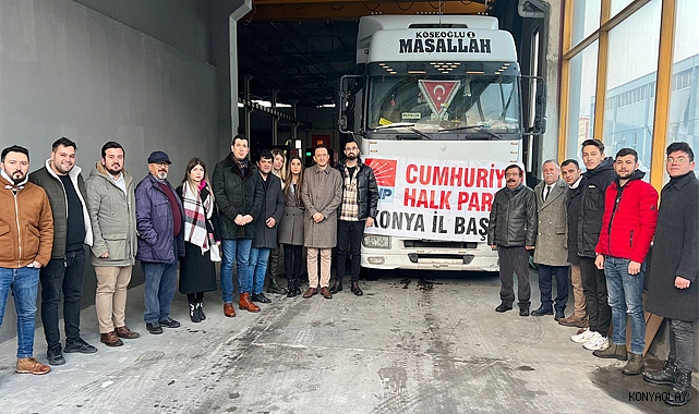 CHP Konya teşkilatı deprem bölgesinin yanında