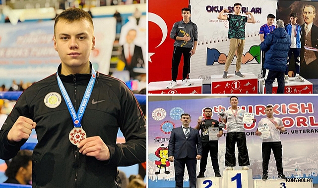 Kick boksta Konya'ya dünya üçüncülüğü getirdi