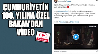 Bakan Yerlikaya'dan Cumhuriyet videosu