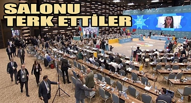 İsrail Başkanı bağlanınca salon boşaldı