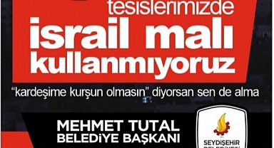Seydişehir'de İsrail ürünleri kullanımdan çıkarıldı