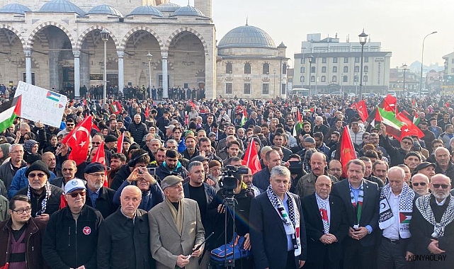 Konya'da Şehitlere Dua, Gazze'ye Destek