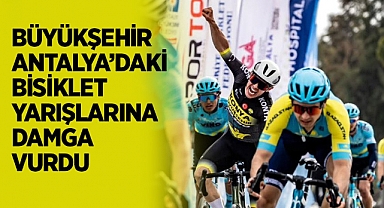 Bisiklet yarışlarında Antalya'da Konya rüzgarı esti