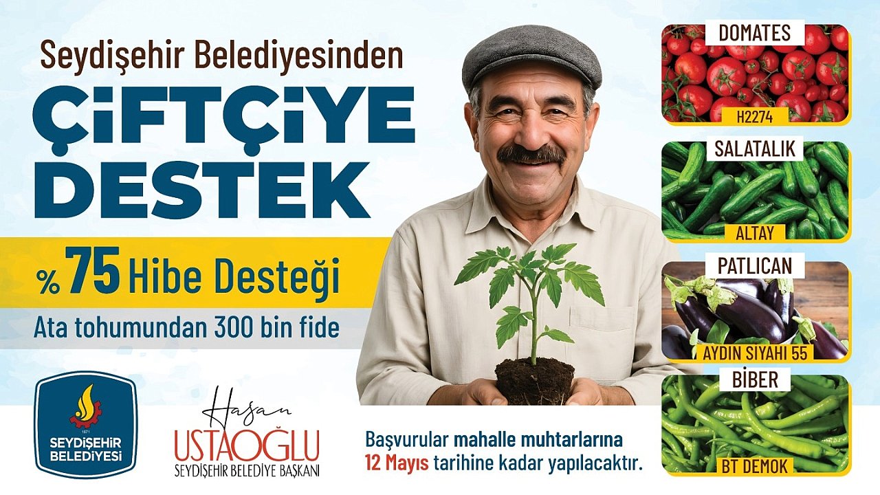 Seydişehir Belediyesi'nden çiftçilere fide desteği