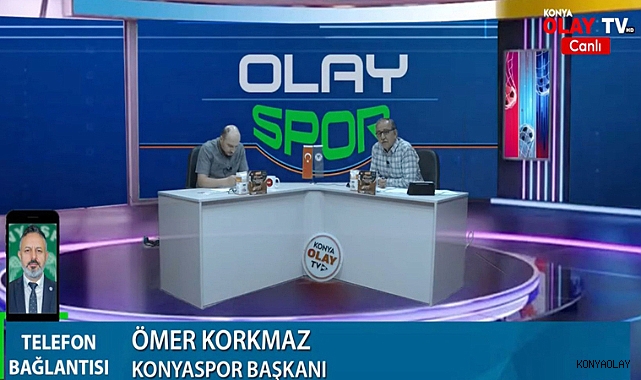 Konyaspor Başkanı Korkmaz canlı yayında önemli açıklamlar yaptı
