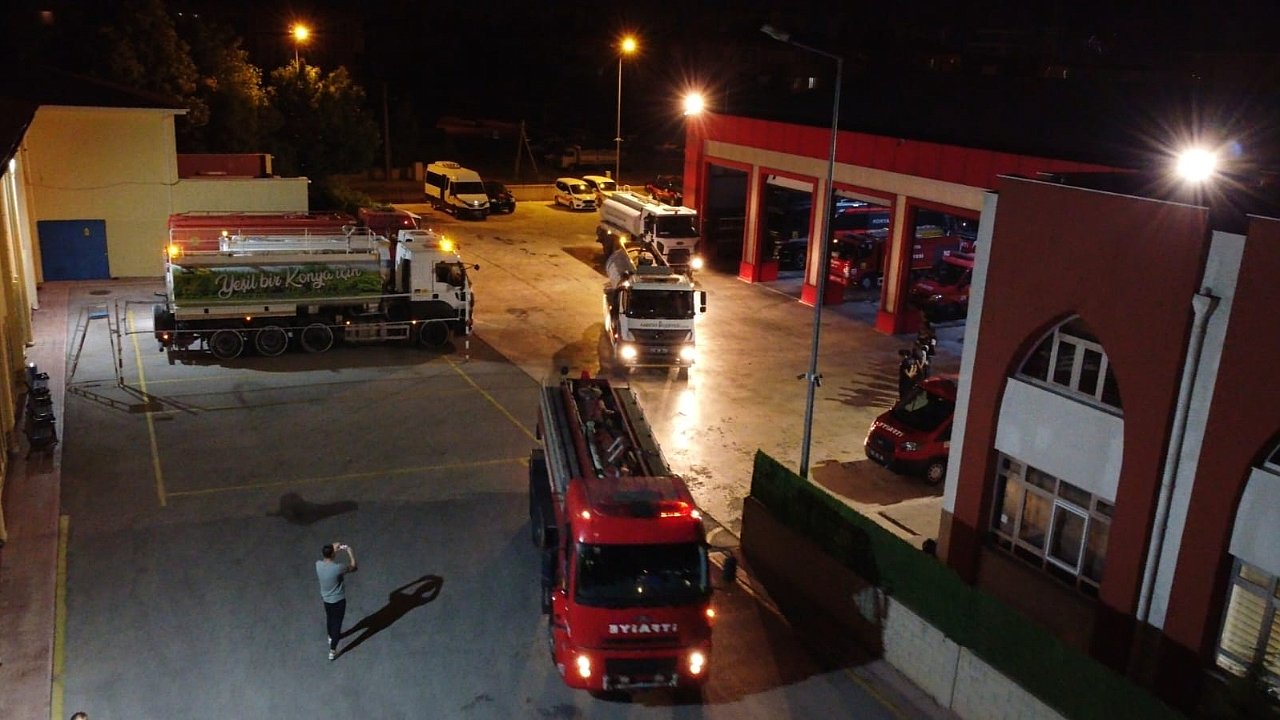 Konya'dan Hatay Antakya'ya yangın için destek