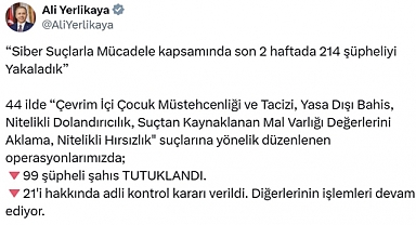 44 ilde siber suç operasyonu: 99 tutuklama