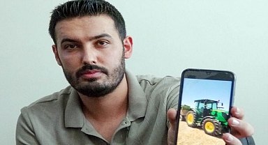 Sosyal medyada video izlerken çalınan traktörünü buldu