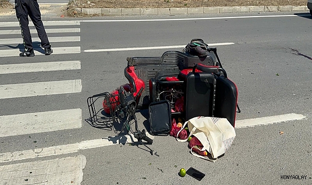 Otomobil, elektrikli motosiklete çarptı: 1ölü,1 yaralı