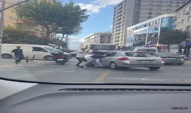 Sopalı, biber gazlı yol verme kavgası