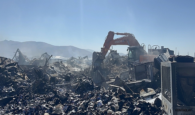 Yangının soğutma çalışmaları tamamlandı