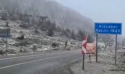 Alacabel’e yılın ilk karı yağdı
