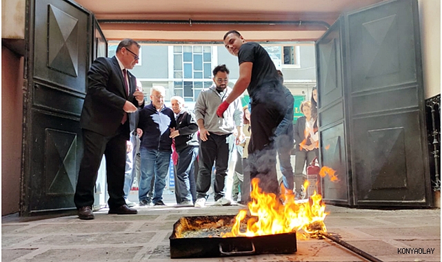 CİB Konya Bölge Müdürlüğünde yangın tatbikatı