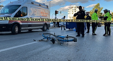 Tankerin çarptığı bisiklet sürücüsü hayatını kaybetti.