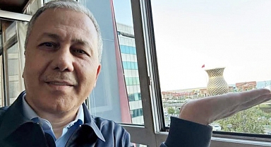 Yerlikaya da akıma uydu, dev bardakla poz verdi