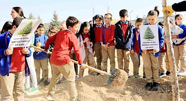 Karatay'da 10.bin 400 metrekarelik alana fidan dikildi
