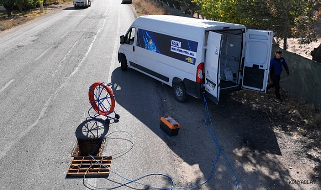 KOSKİ'nin yeni aracı Konya'nın fiber alt yapısında