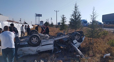 Otomobil takla attı: 1 ölü, 1 yaralı