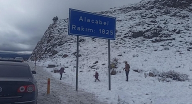 Kar yağışı Alacabel’de yoğunluğu artırdı