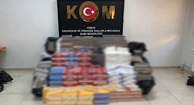Konya'da 2 milyon liralık kaçak sigara operasyonu