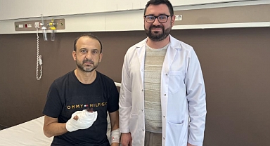 Kopan parmağını buz poşetine koyup yurt dışından Türkiye'ye geldi