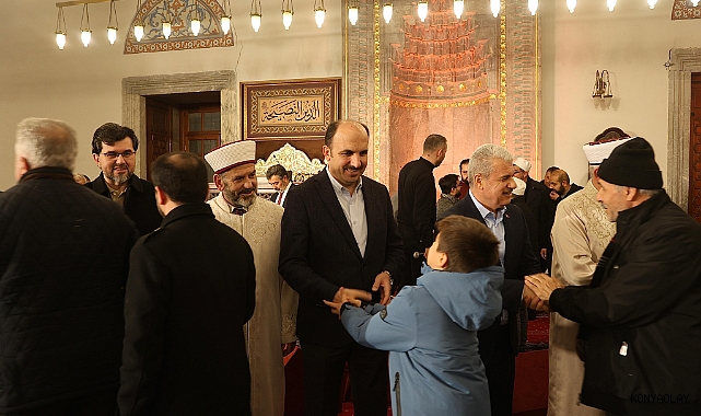 Vali Akın ve Başkan Altay Regaip kandilinde Konyalılarla buluştu