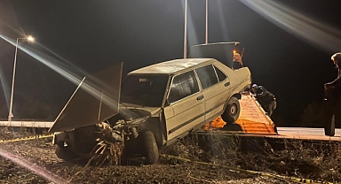 Domuza çarpan otomobil sürücüsü hayatını kaybetti