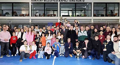Karatay tenis turnuvası heyecan yaşattı
