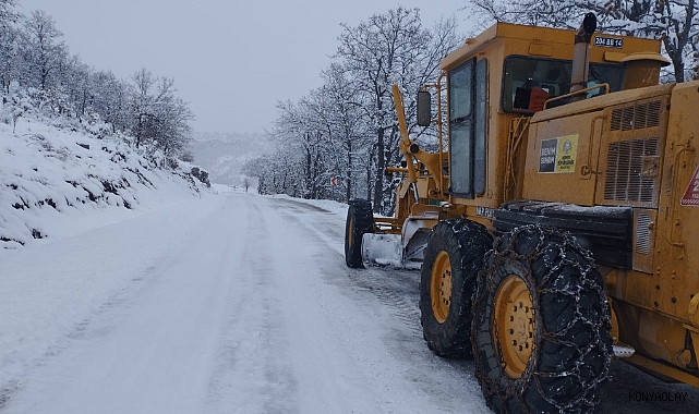 Konya Büyükşehir kar mesaisinde