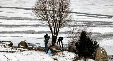 Konya Buz tuttu.. Bulumya Göleti dondu