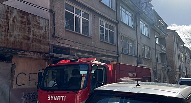 Konya'da apartmanda yangın paniği