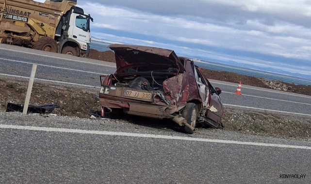 Konya’da otomobil devrildi: 2 yaralı