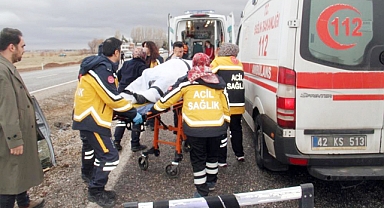 Konya’da otomobil devrildi: 6 kişi yaralandı