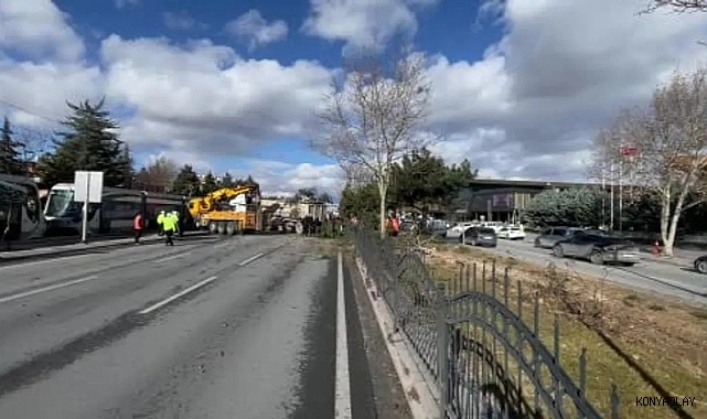 Tır kontrolden çıktı, karşı şeritte durabildi