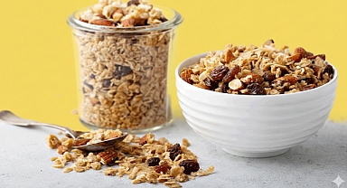 Granola nedir ne işe yarar? Granola sütle mi yoğurtla mı? Granola ve yulaf farkı nedir? Diyette granola nasıl yenir?