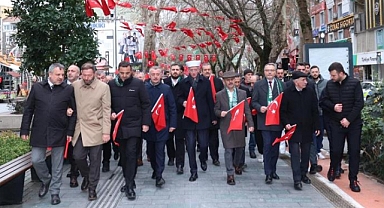 Protokol ve vatandaşlar Batı Trakya Türkleri için yürüdü