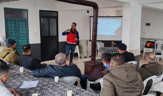 Şap hastalığına karşı bilgilendirme yapıldı