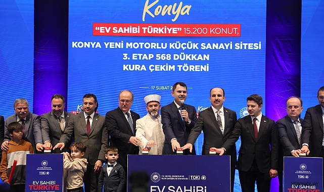 Toki konutları ve Sanayi sitesi 3. etap dükkanların kura çekimi yapıldı