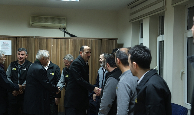 Başkan Altay'dan iftardan sonra personele ziyaret