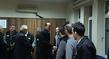 Başkan Altay'dan iftardan sonra personele ziyaret