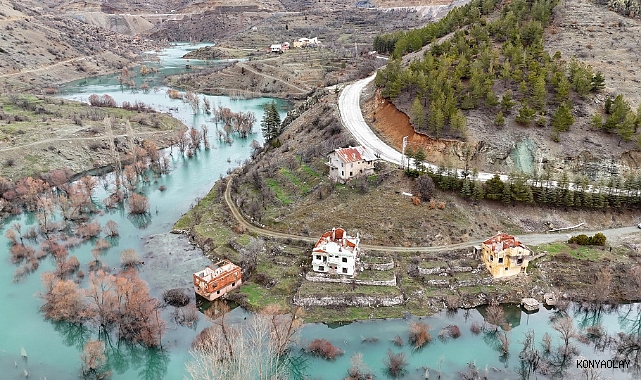 Bozkır Barajı'nda su seviyesi yükseliyor