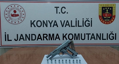 Konya'da çok sayıda silah ve silah parçası ele geçirildi: 1 tutuklama